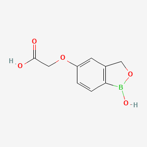 molecular formula C9H9BO5 B13984139 2-((1-Hydroxy-1,3-dihydrobenzo[c][1,2]oxaborol-5-yl)oxy)acetic acid 