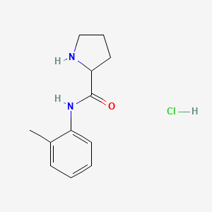 molecular formula C12H17ClN2O B1398414 N-(2-Methylphenyl)-2-pyrrolidinecarboxamide hydrochloride CAS No. 1219100-62-5