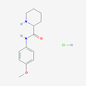 molecular formula C13H19ClN2O2 B1398415 盐酸 N-(4-甲氧基苯基)-2-哌啶甲酰胺 CAS No. 1236264-28-0