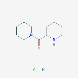 molecular formula C12H23ClN2O B1398419 (3-Methyl-1-piperidinyl)(2-piperidinyl)methanone hydrochloride CAS No. 1236263-41-4