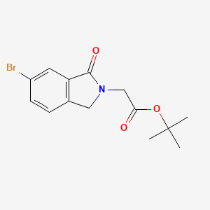 molecular formula C14H16BrNO3 B13984199 Tert-butyl 2-(6-bromo-1-oxoisoindolin-2-YL)acetate 
