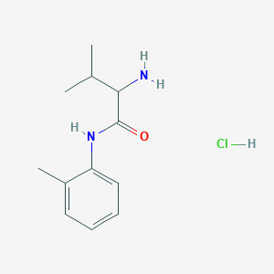 molecular formula C12H19ClN2O B1398421 2-Amino-3-methyl-N-(2-methylphenyl)butanamide hydrochloride CAS No. 1236267-71-2