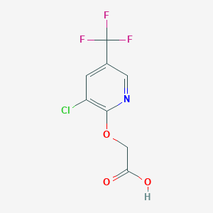 molecular formula C8H5ClF3NO3 B1398422 (3-Chloro-5-(trifluoromethyl)pyridin-2-yloxy)acetic acid CAS No. 95355-49-0