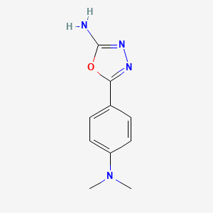 molecular formula C10H12N4O B13984228 5-[4-(Dimethylamino)phenyl]-1,3,4-oxadiazol-2-amine CAS No. 59940-26-0