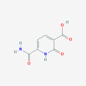 molecular formula C7H6N2O4 B13984233 6-Carbamoyl-2-oxo-1,2-dihydropyridine-3-carboxylic acid 