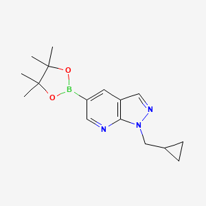 molecular formula C16H22BN3O2 B13984274 1-(cyclopropylmethyl)-5-(4,4,5,5-tetramethyl-1,3,2-dioxaborolan-2-yl)-1H-pyrazolo[3,4-b]pyridine 