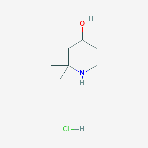 molecular formula C7H16ClNO B1398428 2,2-Dimethylpiperidin-4-ol hydrochloride CAS No. 1420671-18-6