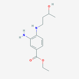 Ethyl 3-amino-4-[(3-hydroxybutyl)amino]benzoate