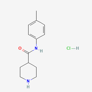 molecular formula C13H19ClN2O B1398435 N-(4-Methylphenyl)-4-piperidinecarboxamide hydrochloride CAS No. 1220035-33-5