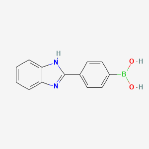 molecular formula C13H11BN2O2 B13984354 4-(1H-Benzoimidazole-2-yl)phenylboronic acid 