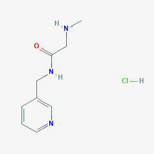 molecular formula C9H14ClN3O B1398436 2-(Methylamino)-N-(3-pyridinylmethyl)acetamide hydrochloride CAS No. 1220038-52-7