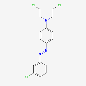 molecular formula C16H16Cl3N3 B13984377 N,N-bis(2-chloroethyl)-4-[(3-chlorophenyl)diazenyl]aniline CAS No. 66710-78-9