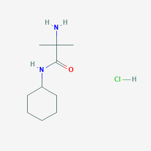molecular formula C10H21ClN2O B1398438 2-Amino-N-cyclohexyl-2-methylpropanamide hydrochloride CAS No. 1220029-00-4