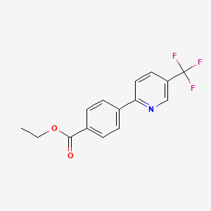 molecular formula C15H12F3NO2 B1398439 4-(5-三氟甲基吡啶-2-基)-苯甲酸乙酯 CAS No. 1089330-74-4
