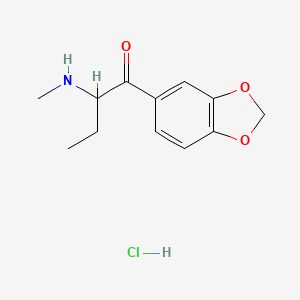 molecular formula C12H16ClNO3 B1398441 1-(Benzo[d][1,3]dioxol-5-yl)-2-(methylamino)butan-1-one hydrochloride CAS No. 17762-90-2