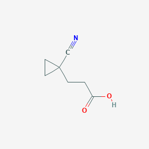 molecular formula C7H9NO2 B13984411 3-(1-Cyanocyclopropyl)propanoic acid 