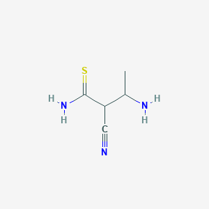 molecular formula C5H9N3S B1398442 3-Amino-2-cyano-thiobutyramide CAS No. 1208081-96-2