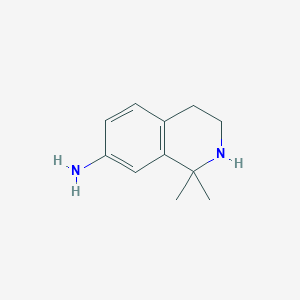 molecular formula C11H16N2 B13984427 1,1-Dimethyl-1,2,3,4-tetrahydroisoquinolin-7-amine 
