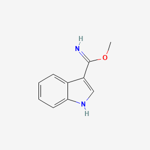 molecular formula C10H10N2O B13984435 methyl 1H-indole-3-carboximidate 
