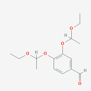 molecular formula C15H22O5 B13984436 3,4-Bis(1-ethoxyethoxy)benzaldehyde CAS No. 61854-90-8