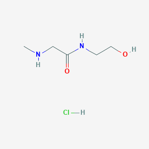 molecular formula C5H13ClN2O2 B1398446 N-(2-Hydroxyethyl)-2-(methylamino)acetamide hydrochloride CAS No. 1220029-79-7