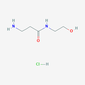 molecular formula C5H13ClN2O2 B1398447 3-Amino-N-(2-hydroxyethyl)propanamide hydrochloride CAS No. 1220037-08-0