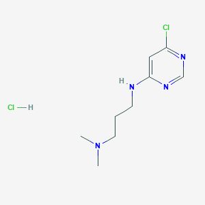 molecular formula C9H16Cl2N4 B1398454 N1-(6-氯-4-嘧啶基)-N3,N3-二甲基-1,3-丙二胺盐酸盐 CAS No. 1220029-17-3
