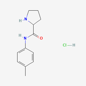 molecular formula C12H17ClN2O B1398455 N-(4-甲基苯基)-2-吡咯烷甲酰胺盐酸盐 CAS No. 1236257-25-2