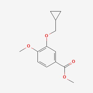 molecular formula C13H16O4 B13984563 Methyl 3-(cyclopropylmethoxy)-4-methoxybenzoate 