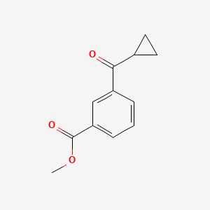 molecular formula C12H12O3 B13984568 Methyl 3-(cyclopropanecarbonyl)benzoate 