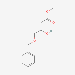 molecular formula C12H16O4 B13984581 Methyl 3-hydroxy-4-(phenylmethoxy)butanoate 