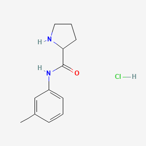 molecular formula C12H17ClN2O B1398459 N-(3-甲基苯基)-2-吡咯烷甲酰胺盐酸盐 CAS No. 1236259-26-9