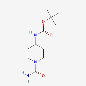 molecular formula C11H21N3O3 B13984594 tert-Butyl (1-carbamoylpiperidin-4-yl)carbamate 
