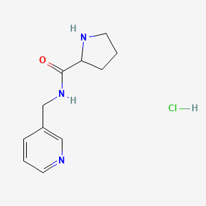 molecular formula C11H16ClN3O B1398460 N-(3-吡啶甲基)-2-吡咯烷甲酰胺盐酸盐 CAS No. 1246172-90-6