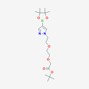 molecular formula C19H33BN2O6 B13984601 Tert-butyl 2-(2-(2-(4-(4,4,5,5-tetramethyl-1,3,2-dioxaborolan-2-YL)-1H-pyrazol-1-YL)ethoxy)ethoxy)acetate 