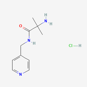 molecular formula C10H16ClN3O B1398461 2-Amino-2-methyl-N-(4-pyridinylmethyl)propanamide hydrochloride CAS No. 1220035-42-6