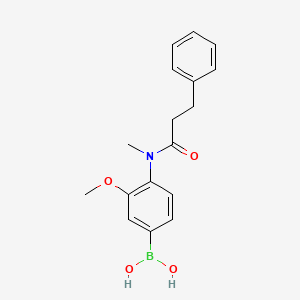 molecular formula C17H20BNO4 B13984629 3-Methoxy-4-[methyl(3-phenylpropanoyl)amino]phenylboronic acid CAS No. 330794-32-6