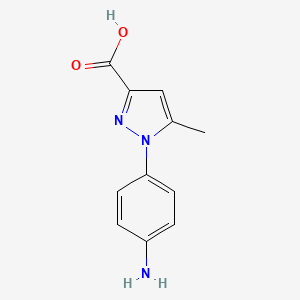 molecular formula C11H11N3O2 B1398463 1-(4-Aminophenyl)-5-methyl-1H-pyrazole-3-carboxylic acid CAS No. 1261079-60-0