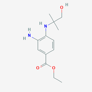 molecular formula C13H20N2O3 B1398464 3-氨基-4-[(2-羟基-1,1-二甲基乙基)-氨基]苯甲酸乙酯 CAS No. 1220038-04-9