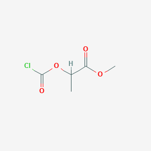 molecular formula C5H7ClO4 B13984654 Methyl 2-((chlorocarbonyl)oxy)propanoate 