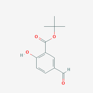 molecular formula C12H14O4 B13984658 Tert-butyl 5-formyl-2-hydroxybenzoate 