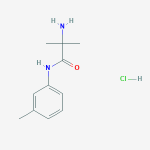 molecular formula C11H17ClN2O B1398466 2-Amino-2-methyl-N-(3-methylphenyl)propanamide hydrochloride CAS No. 1220035-31-3