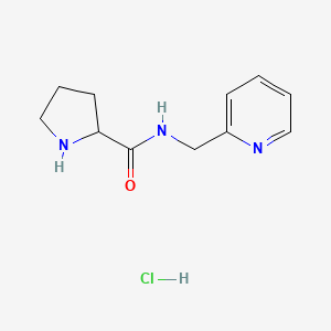 B1398467 N-(2-Pyridinylmethyl)-2-pyrrolidinecarboxamide hydrochloride CAS No. 1236261-25-8