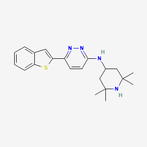 molecular formula C21H26N4S B13984706 6-(1-benzothiophen-2-yl)-N-(2,2,6,6-tetramethylpiperidin-4-yl)pyridazin-3-amine 