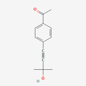 molecular formula C13H14O2 B13984719 Ethanone, 1-[4-(3-hydroxy-3-methyl-1-butynyl)phenyl]- CAS No. 95785-28-7