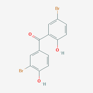 molecular formula C13H8Br2O3 B13984733 (3-Bromo-4-hydroxyphenyl)-(5-bromo-2-hydroxyphenyl)methanone CAS No. 5393-45-3