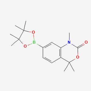 molecular formula C17H24BNO4 B13984735 1,4,4-Trimethyl-7-(4,4,5,5-tetramethyl-1,3,2-dioxaborolan-2-yl)-3,1-benzoxazin-2-one 