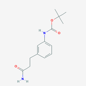molecular formula C14H20N2O3 B13984745 tert-Butyl (3-(3-amino-3-oxopropyl)phenyl)carbamate 