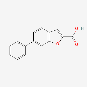 molecular formula C15H10O3 B13984748 6-Phenyl-2-benzofurancarboxylic acid CAS No. 35664-68-7