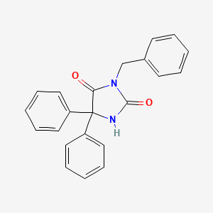 molecular formula C22H18N2O2 B13984763 3-Benzyl-5,5-diphenylimidazolidine-2,4-dione CAS No. 34657-67-5